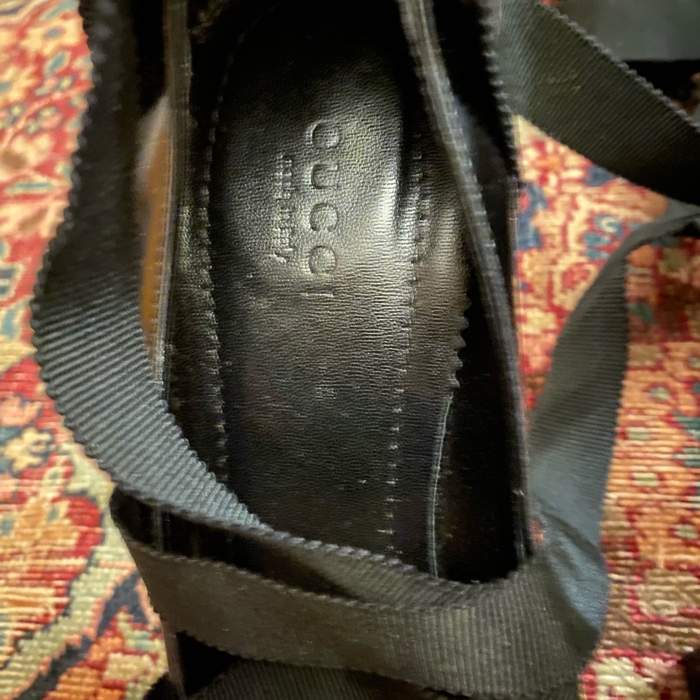 GUCCI TOM FORD 2002 RUNWAY W/F COLLECTION BLACK LEATHER STILETTOS AUTH - Picture 11 of 17